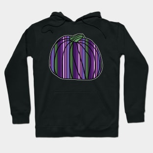 Halloween Horror Pumpkin Purple Green Stripes Hoodie